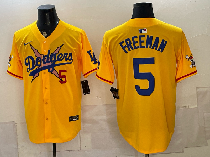 Men Los Angeles Dodgers #5 Freeman yellow Game 2026 Nike MLB Jersey 07170012->los angeles dodgers->MLB Jersey